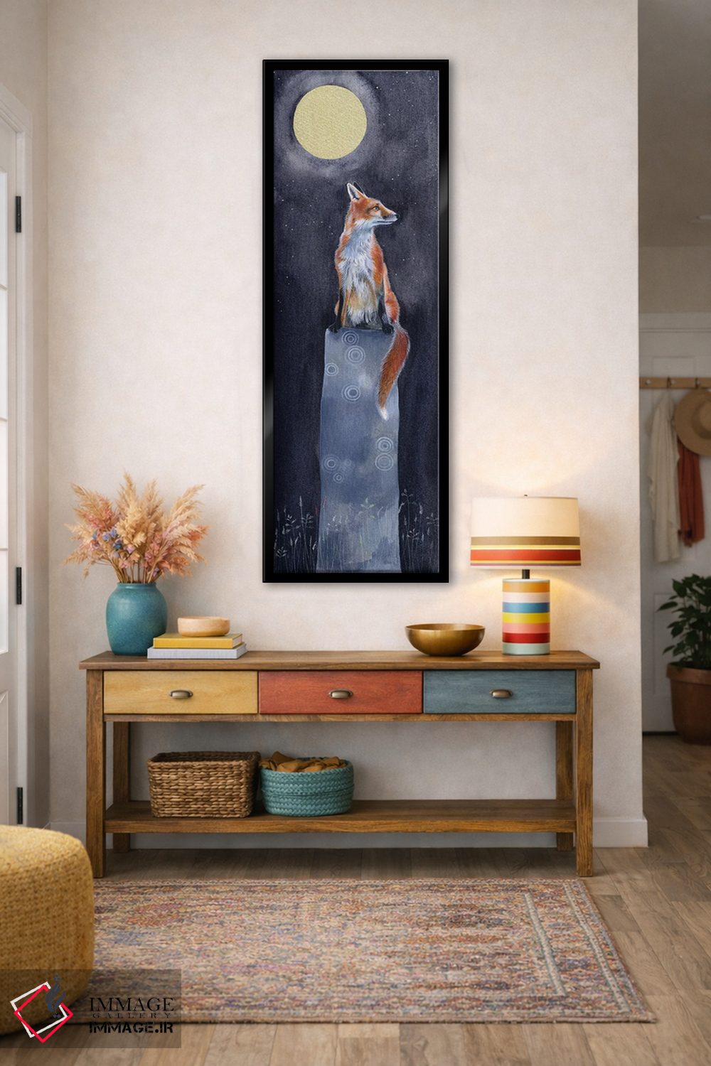 تابلو دکوراتیو روباه ۲ اثر سم کنن آرت - D2B