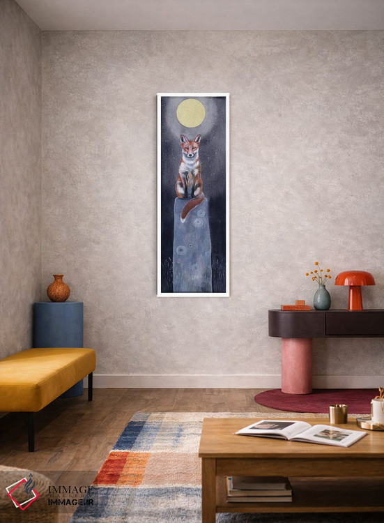 تابلو دکوراتیو روباه ۱ اثر سم کنن آرت - D3W