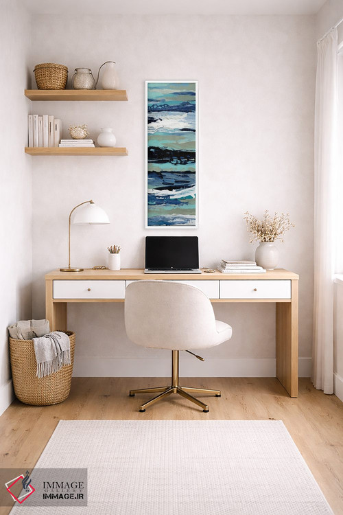 تابلو انتزاعی کف دریا در ساحل III اثر سیلویا واسیلیوا - D3W