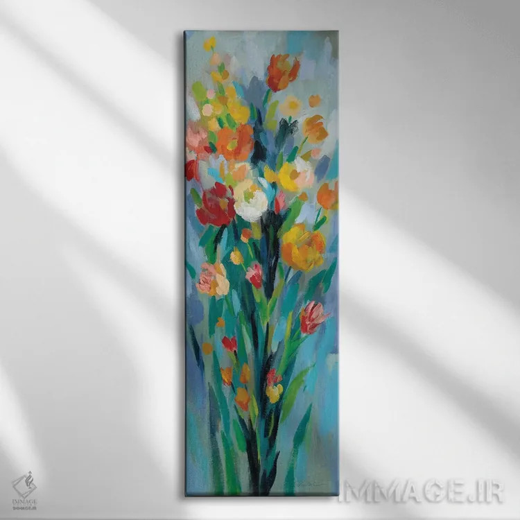 تابلو دکوراتیو گل های بلند و روشن II اثر سیلویا واسیلیوا - نمای روبهرو روی دیوار