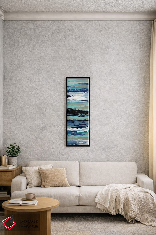 تابلو انتزاعی کف دریا در ساحل III اثر سیلویا واسیلیوا - D6B