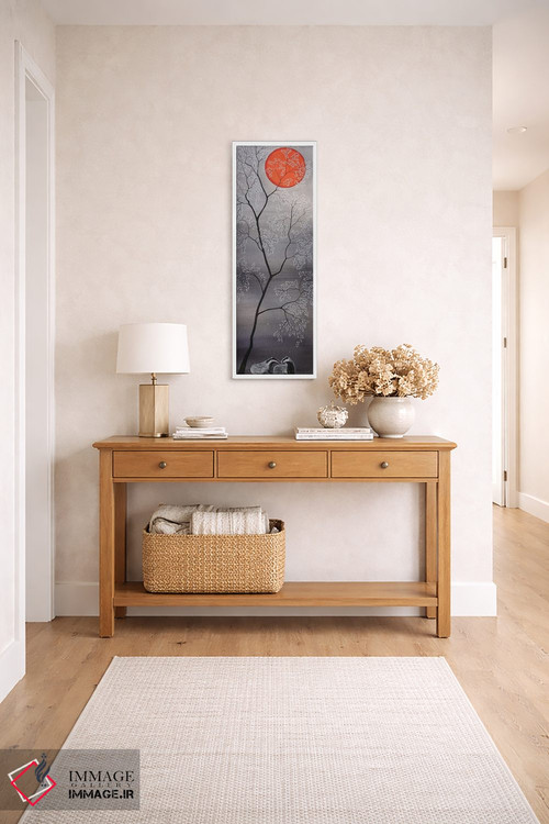 تابلو دکوراتیو خورشید سرخ ۲ اثر سم کنن آرت - D5W