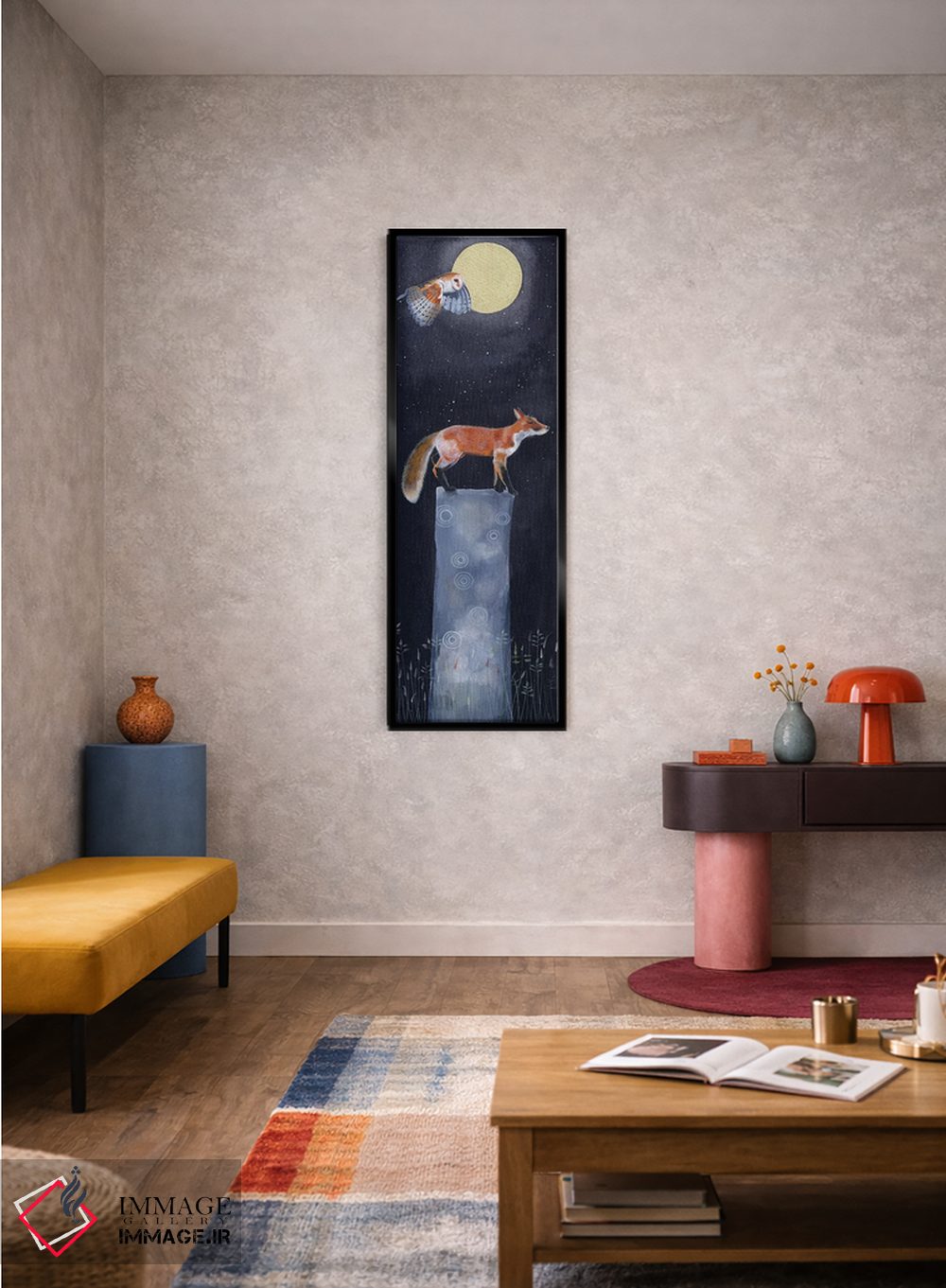 تابلو دکوراتیو روباه ۴ اثر سم کنن آرت - D5B