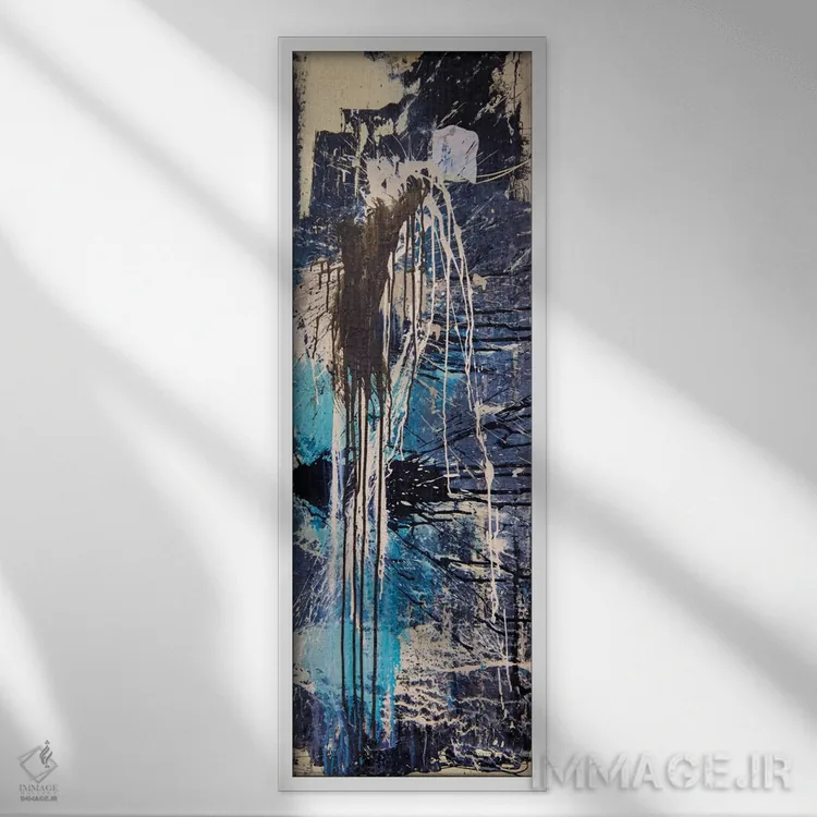 تابلو دکوراتیو بی حس اثر شاون جیکوبز - نمای قابدار سفید