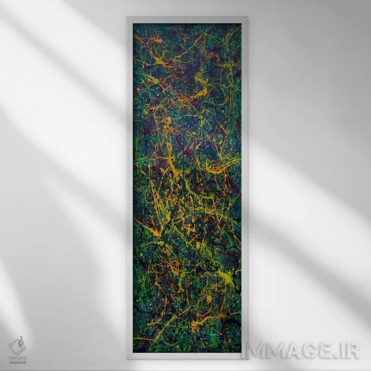 تابلو دکوراتیو خون در چمن اثر شاون جیکوبز - نمای قابدار سفید