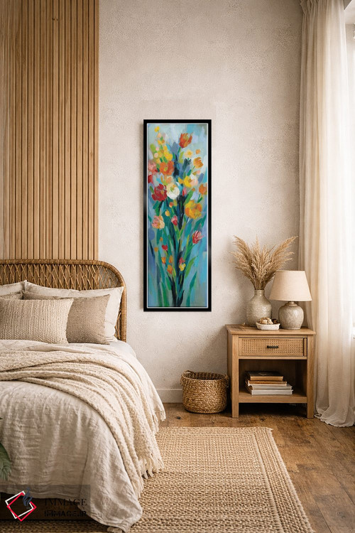 تابلو دکوراتیو گل های بلند و روشن II اثر سیلویا واسیلیوا - D4B