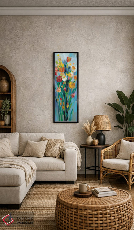 تابلو دکوراتیو گل های بلند و روشن II اثر سیلویا واسیلیوا - D6B