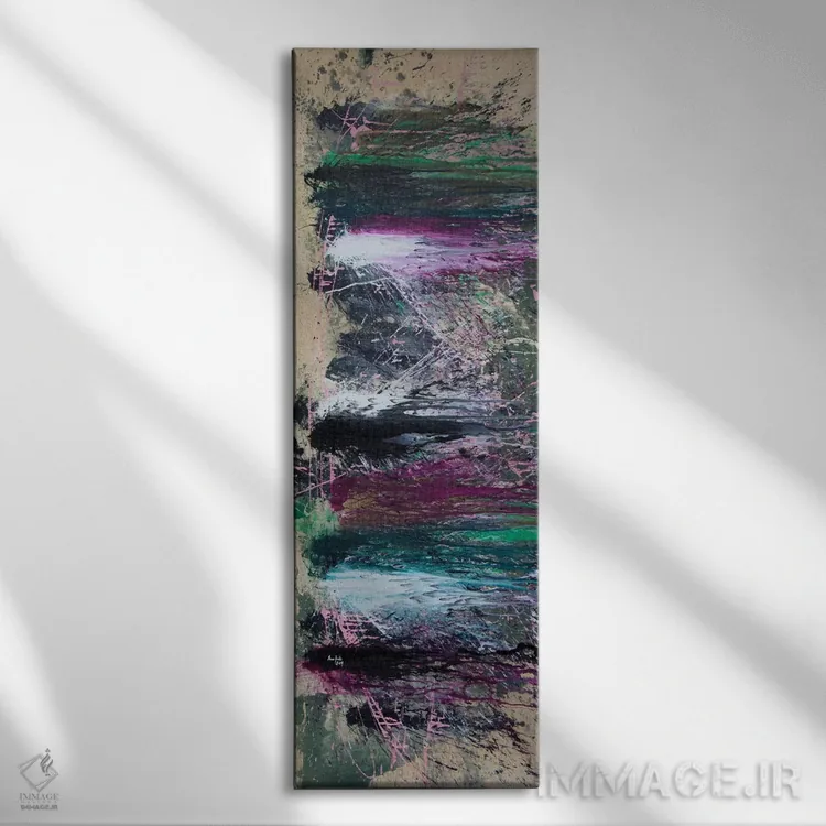 تابلو دکوراتیو ظرافت کج روانه اثر شاون جیکوبز - نمای روبهرو روی دیوار