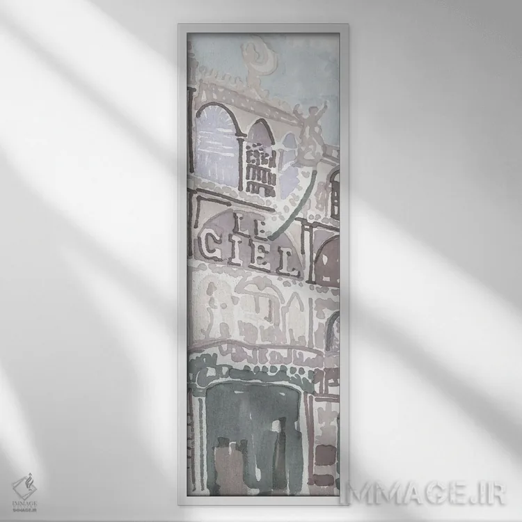 تابلو دکوراتیو خیابان پاریس II اثر استودیو طراحی استلار - نمای قابدار سفید