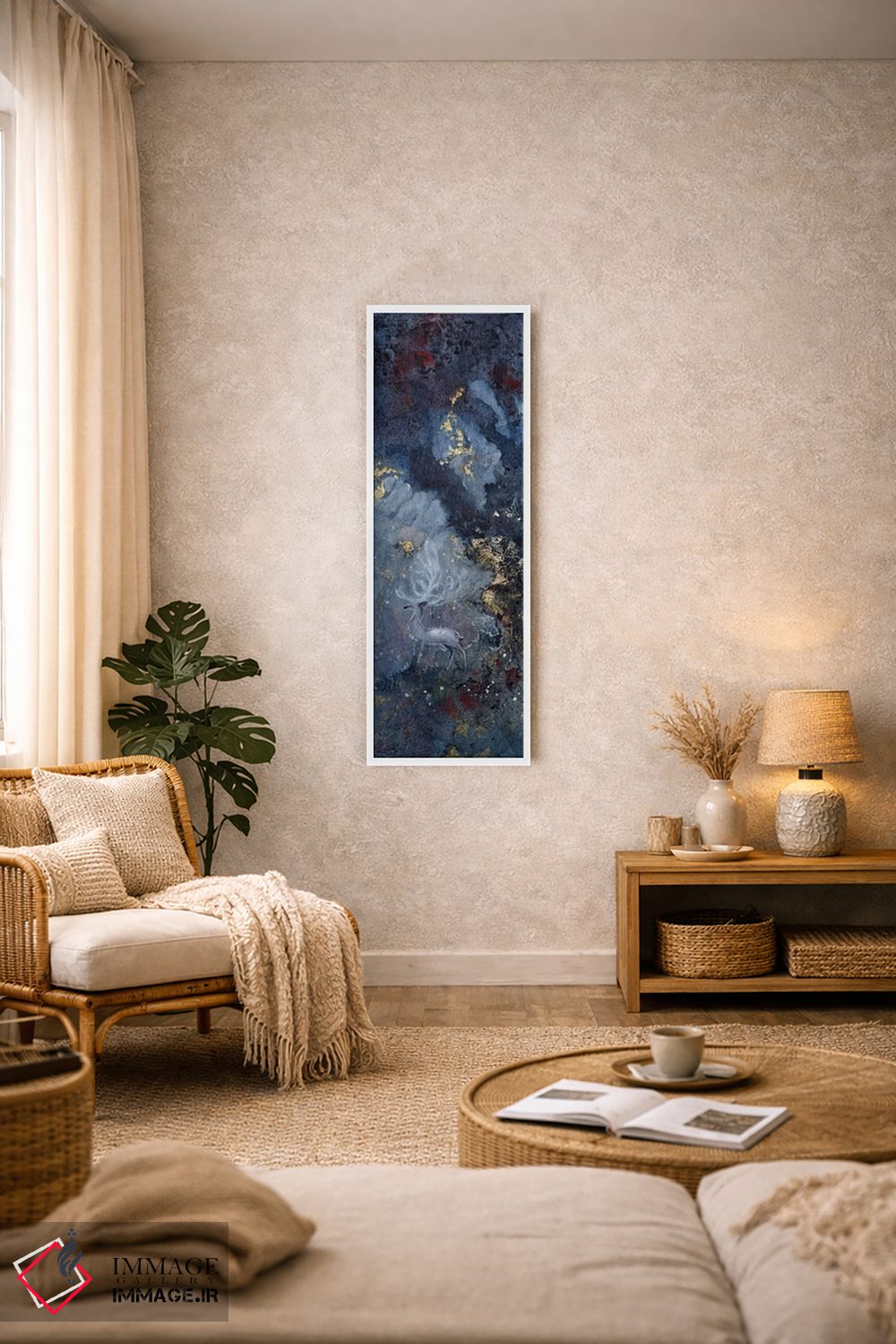 تابلو انتزاعی گوزن نر اثر استفانی لاو - D2W