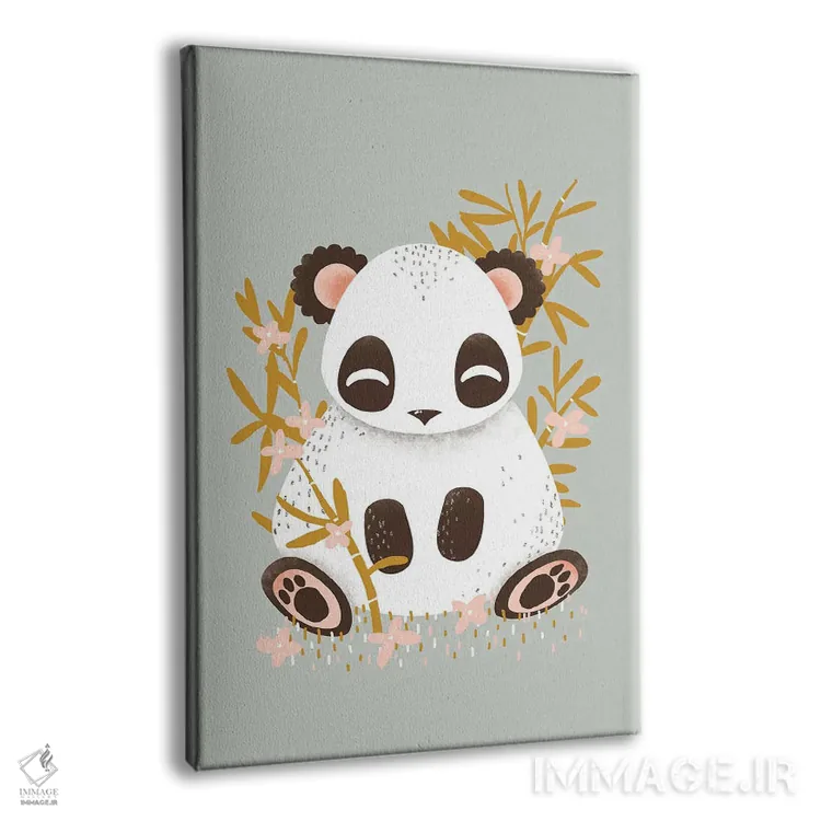 تابلو مینیمال حیوانات بامزه اثر کانزیلو - نمای پرسپکتیو محصول