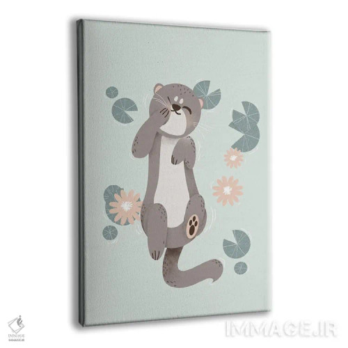 تابلو مینیمال حیوانات بامزه اثر کانزیلو - نمای پرسپکتیو محصول