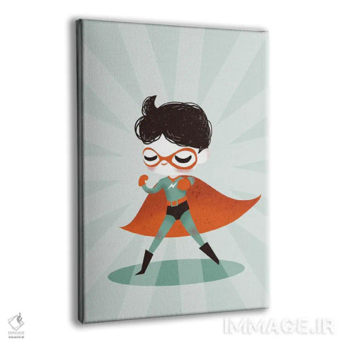 تابلو مینیمال پسر ابرقهرمان اثر کانزیلو - نمای پرسپکتیو محصول