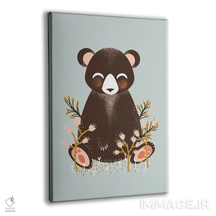 تابلو مینیمال حیوانات بامزه اثر کانزیلو - نمای پرسپکتیو محصول