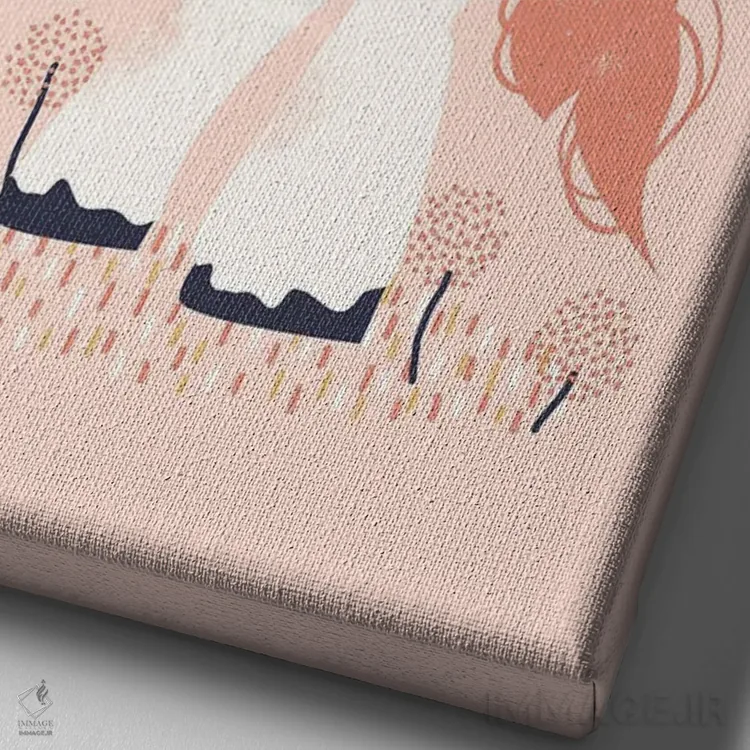 تابلو مینیمال تک شاخ اثر کانزیلو - نمای نزدیک بافت بوم