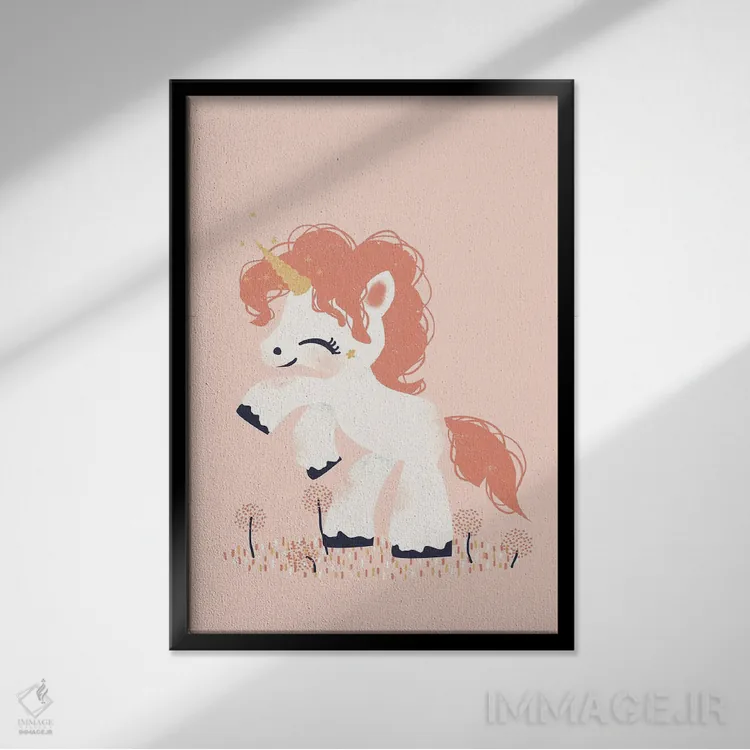 تابلو مینیمال تک شاخ اثر کانزیلو - نمای قابدار مشکی