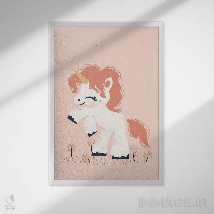 تابلو مینیمال تک شاخ اثر کانزیلو - نمای قابدار سفید