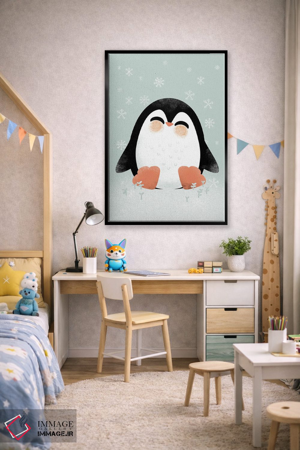 تابلو مینیمال حیوانات بامزه اثر کانزیلو - D2B