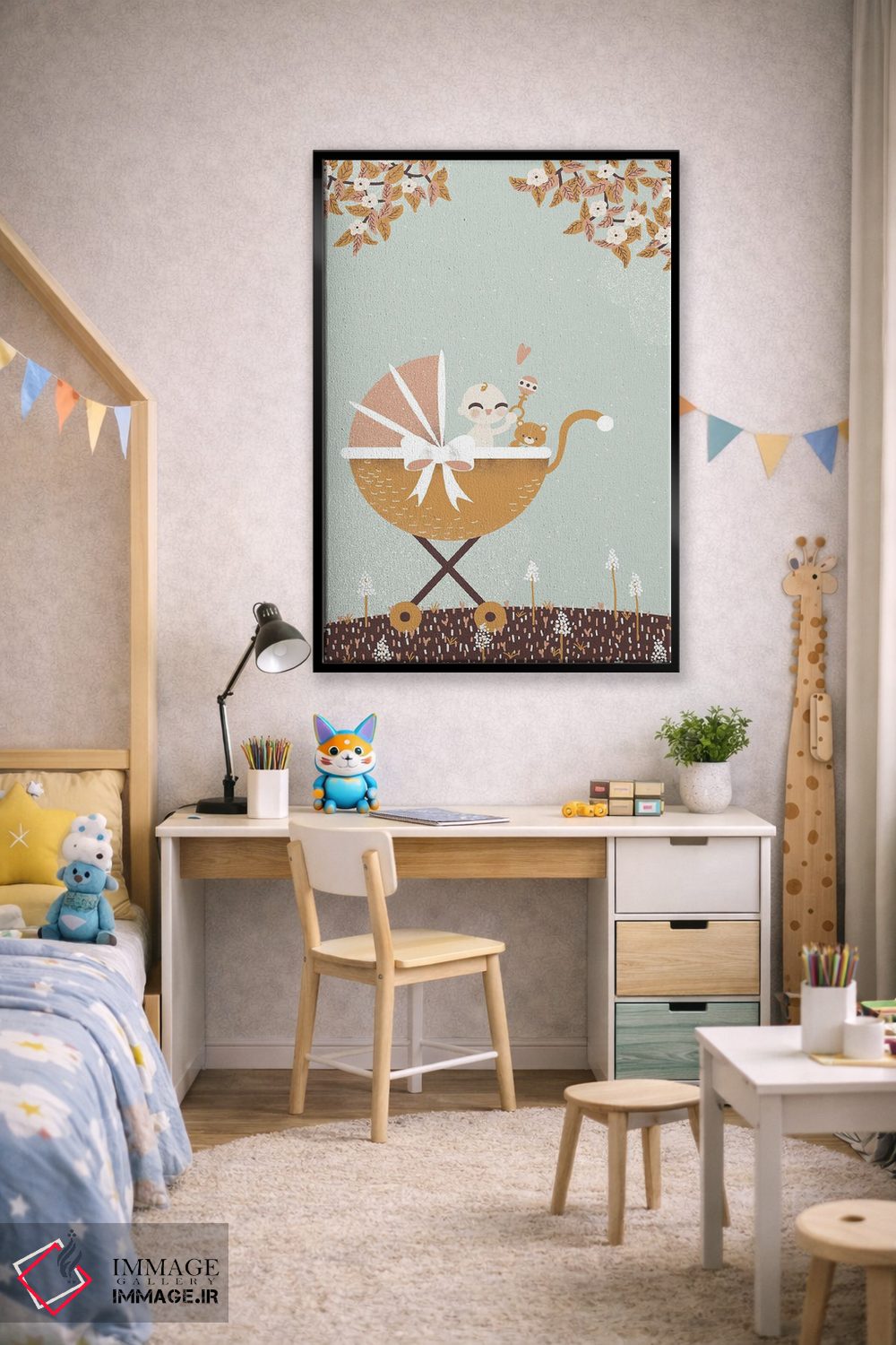 تابلو مینیمال خوش آمدی نوزاد اثر کانزیلو - D2B