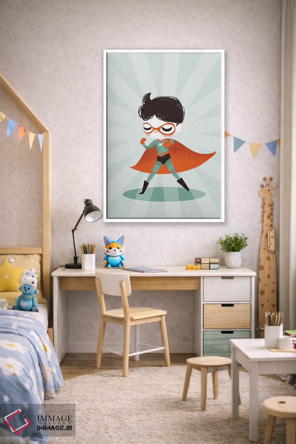 تابلو مینیمال پسر ابرقهرمان اثر کانزیلو - D1W