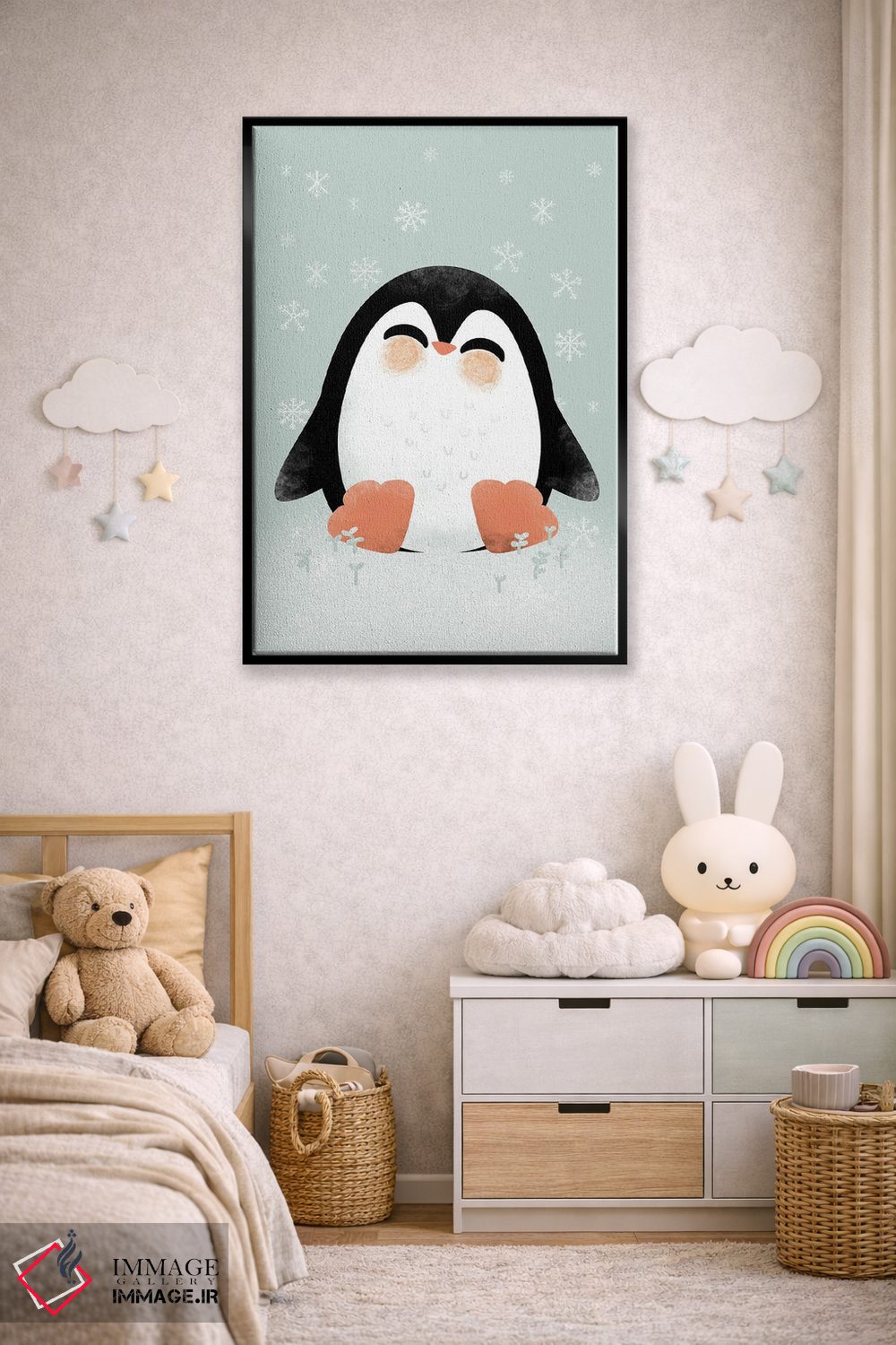 تابلو مینیمال حیوانات بامزه اثر کانزیلو - D6B