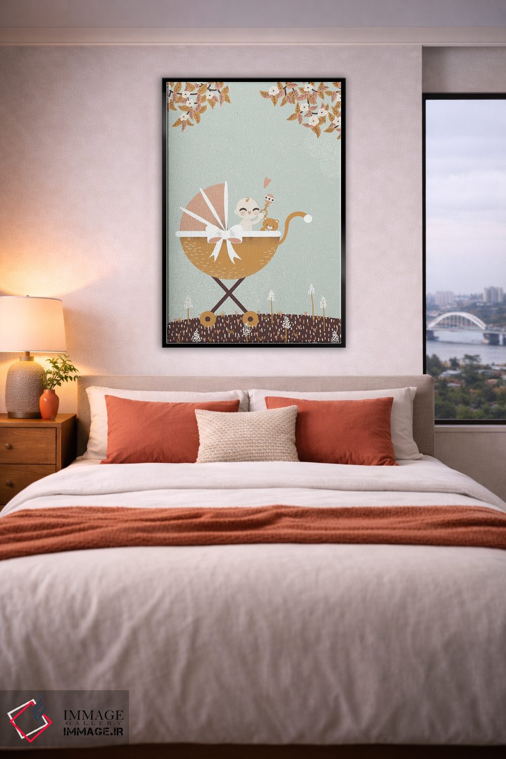 تابلو مینیمال خوش آمدی نوزاد اثر کانزیلو - D6B