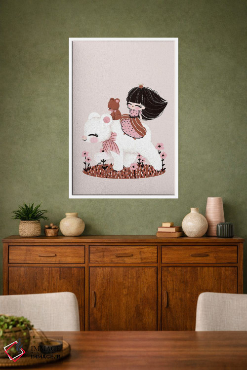 تابلو مینیمال خرس و پرنسس اثر کانزیلو - D1W