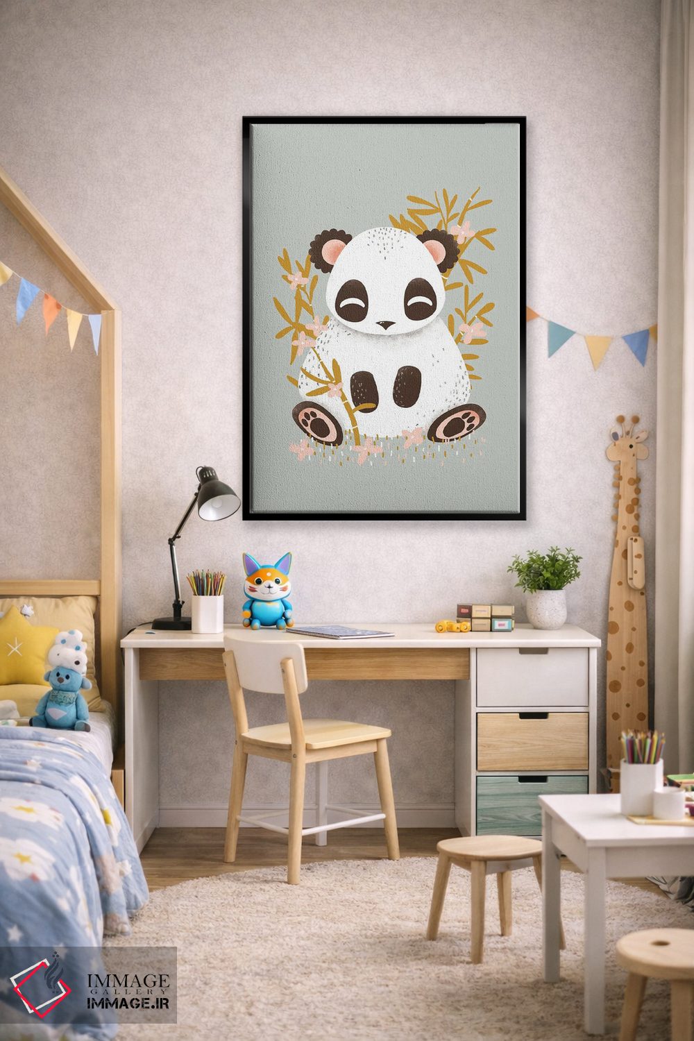 تابلو مینیمال حیوانات بامزه اثر کانزیلو - D3B