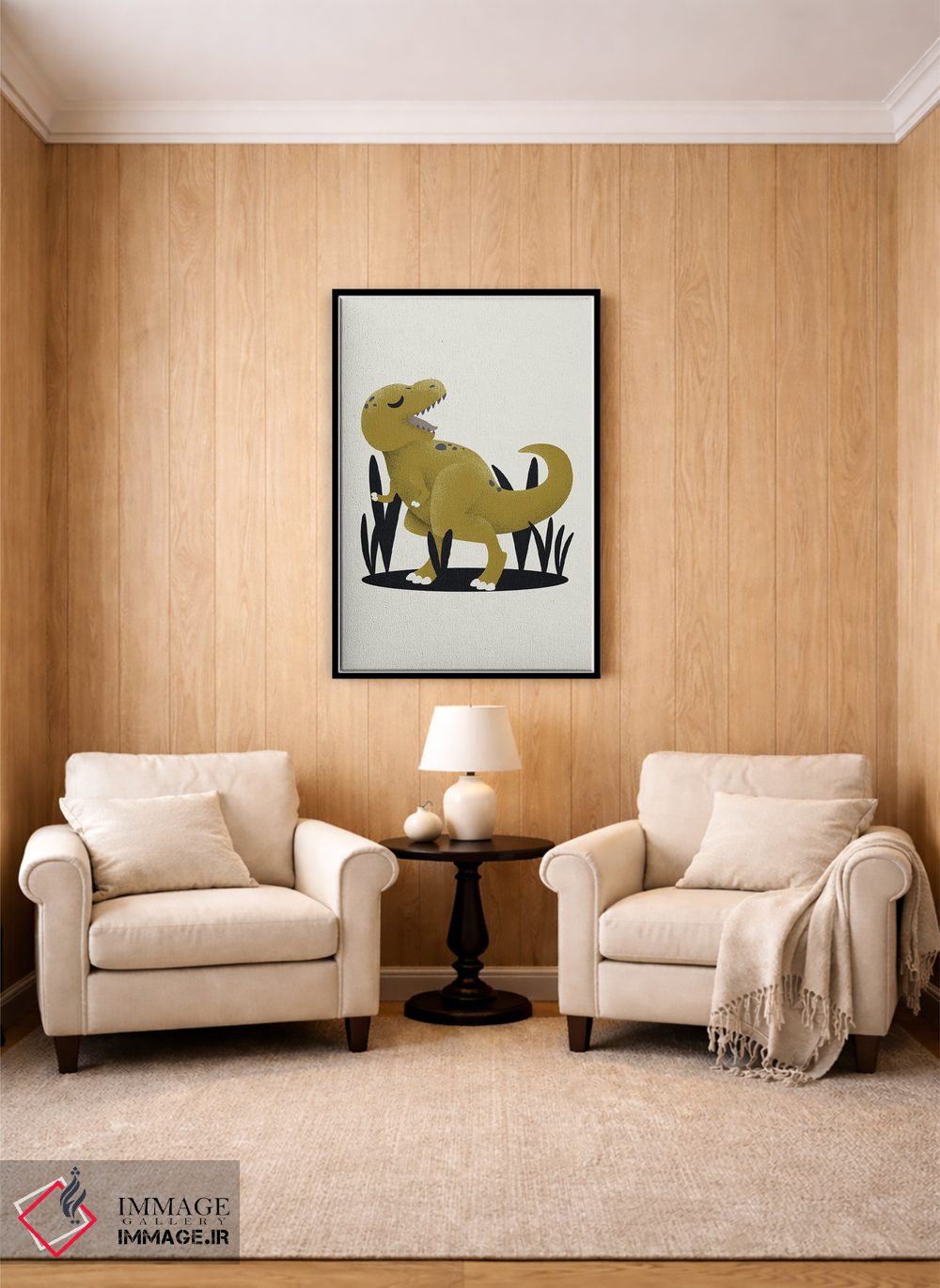 تابلو مینیمال تیرانوسور اثر کانزیلو - D5B