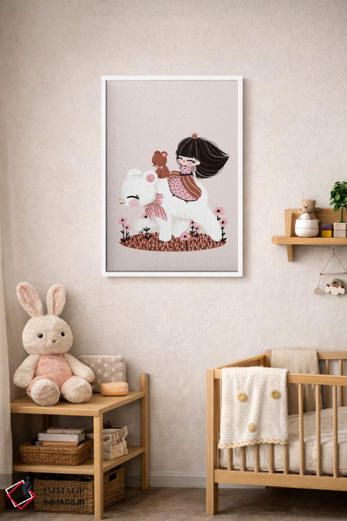 تابلو مینیمال خرس و پرنسس اثر کانزیلو - D3W