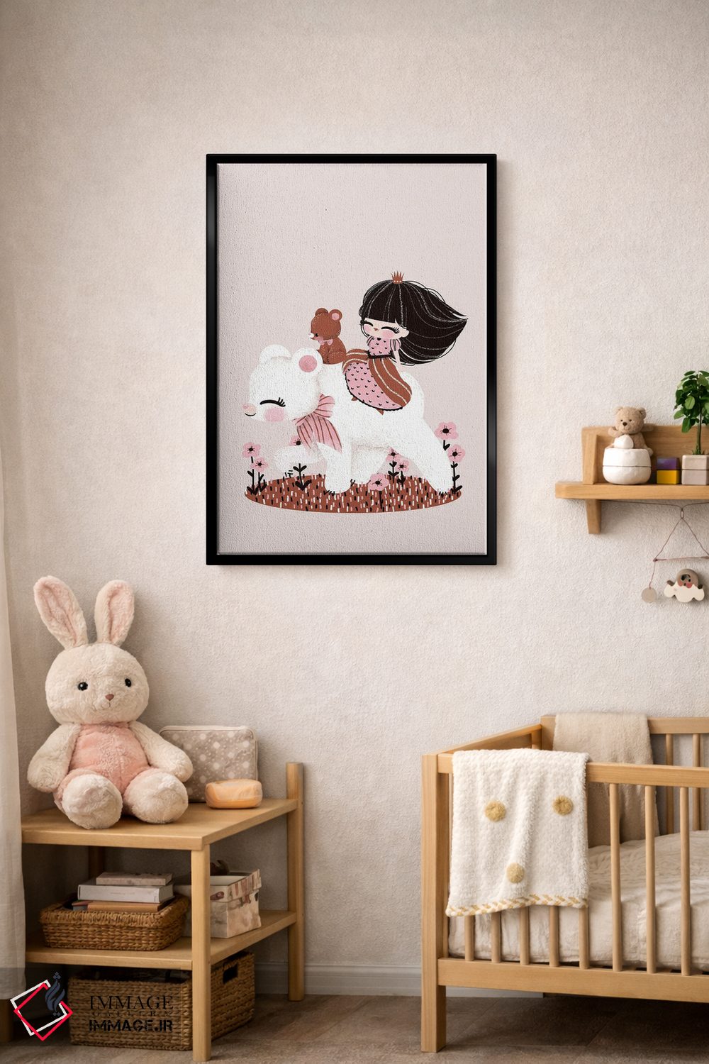 تابلو مینیمال خرس و پرنسس اثر کانزیلو - D5B