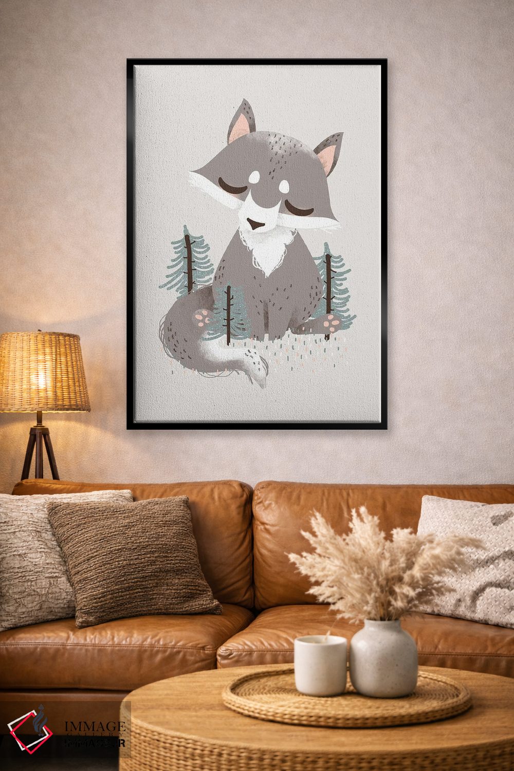 تابلو مینیمال حیوانات بامزه اثر کانزیلو - D5B