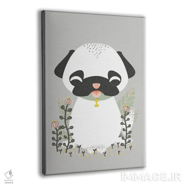 تابلو مینیمال حیوانات بامزه اثر کانزیلو - نمای پرسپکتیو محصول