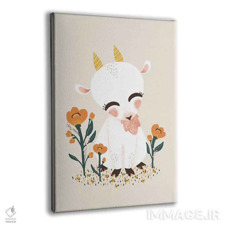 تابلو مینیمال حیوانات بامزه اثر کانزیلو - نمای پرسپکتیو محصول