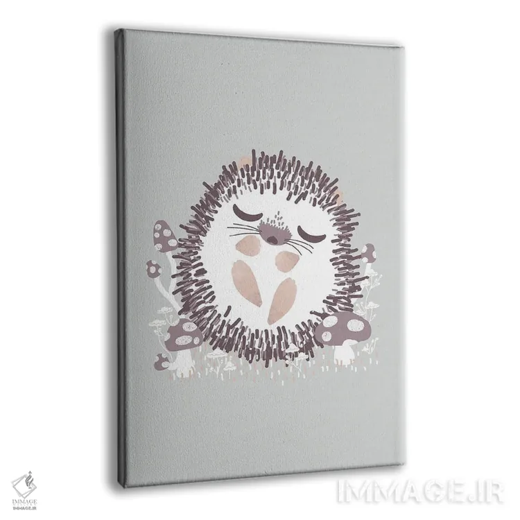 تابلو مینیمال حیوانات بامزه اثر کانزیلو - نمای پرسپکتیو محصول