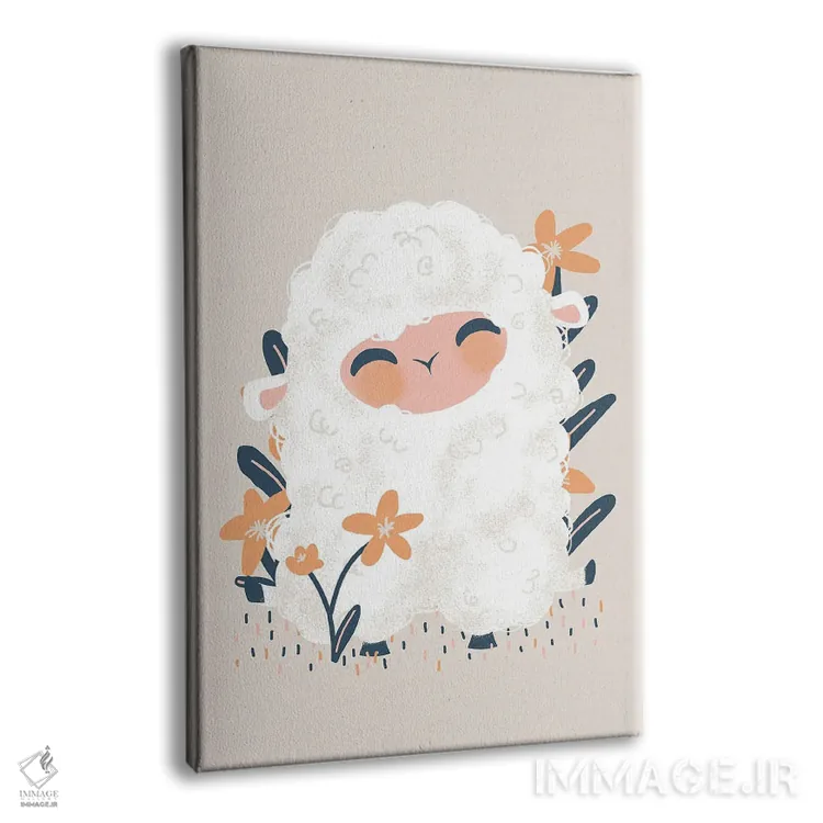 تابلو مینیمال حیوانات بامزه اثر کانزیلو - نمای پرسپکتیو محصول