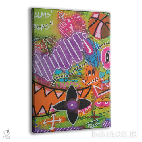 تابلو دکوراتیو آشوب در جنگل اثر نوا لاتار - نمای پرسپکتیو محصول