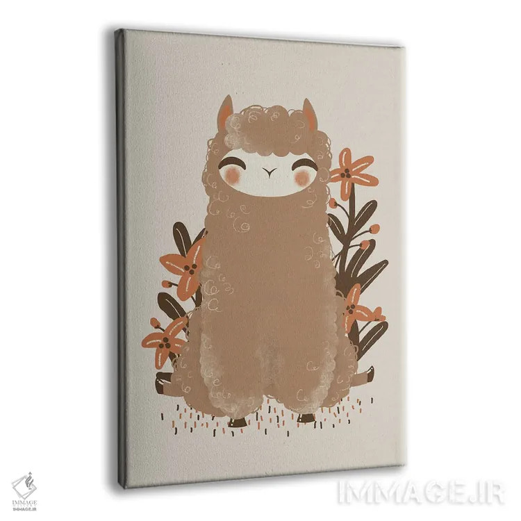 تابلو مینیمال حیوانات بامزه اثر کانزیلو - نمای پرسپکتیو محصول