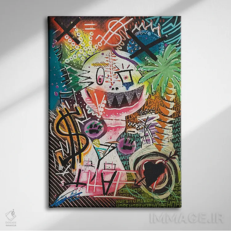 تابلو دکوراتیو شب های جنگل اثر نوا لاتار - نمای روبهرو روی دیوار