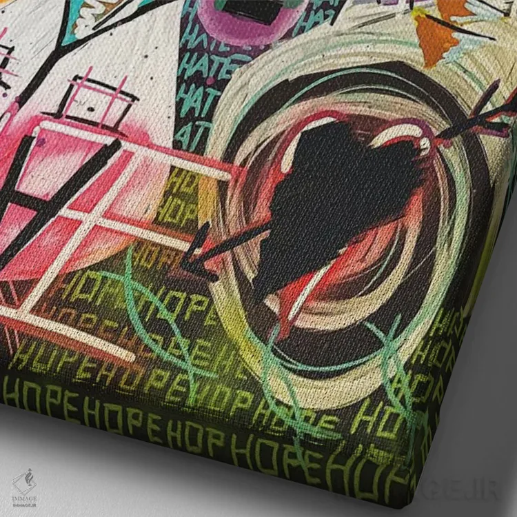 تابلو دکوراتیو شب های جنگل اثر نوا لاتار - نمای نزدیک بافت بوم