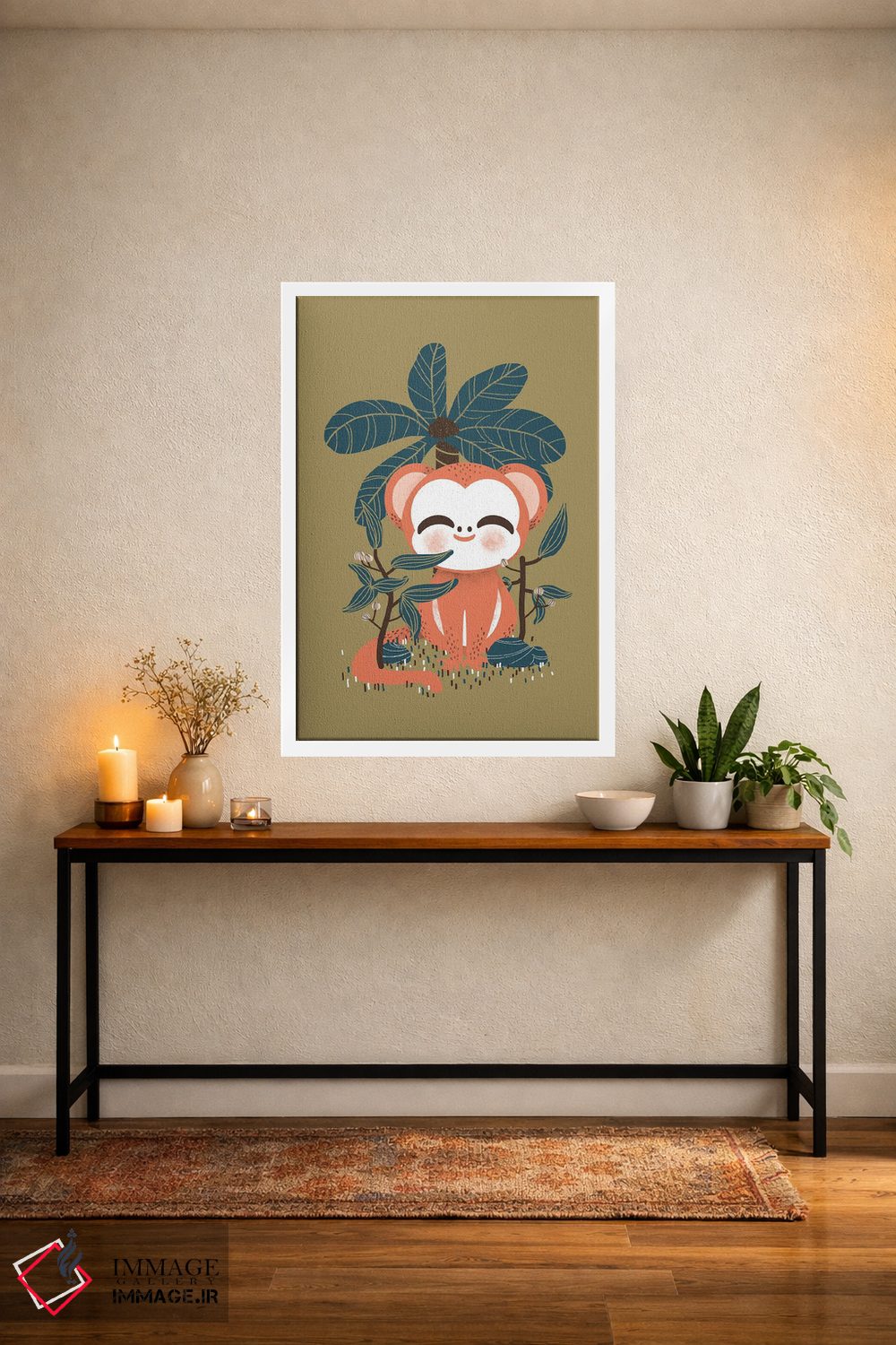 تابلو مینیمال حیوانات بامزه اثر کانزیلو - D3W