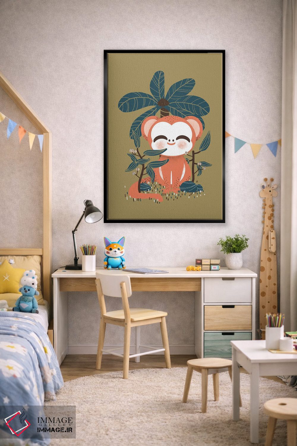 تابلو مینیمال حیوانات بامزه اثر کانزیلو - D2B