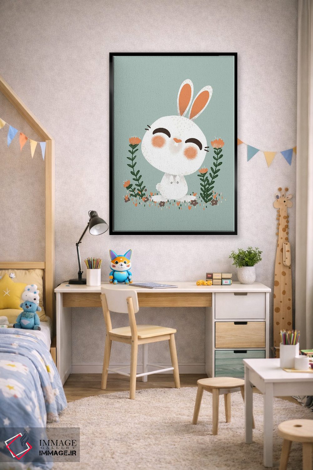 تابلو مینیمال حیوانات بامزه اثر کانزیلو - D2B