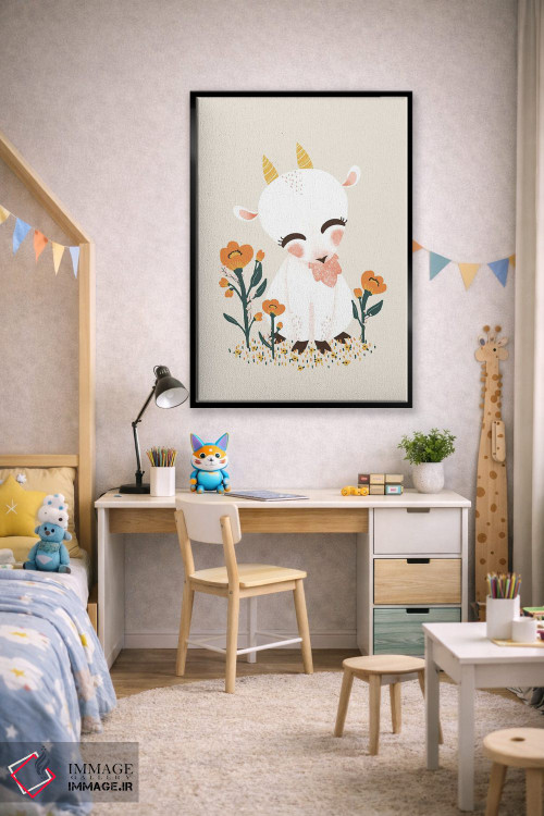 تابلو مینیمال حیوانات بامزه اثر کانزیلو - D2B