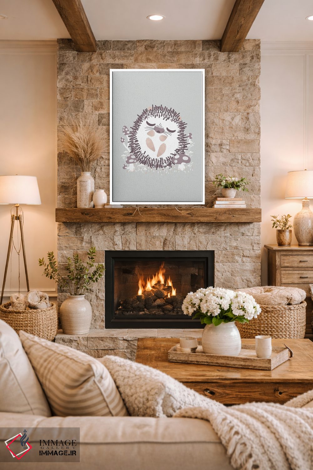 تابلو مینیمال حیوانات بامزه اثر کانزیلو - D1W