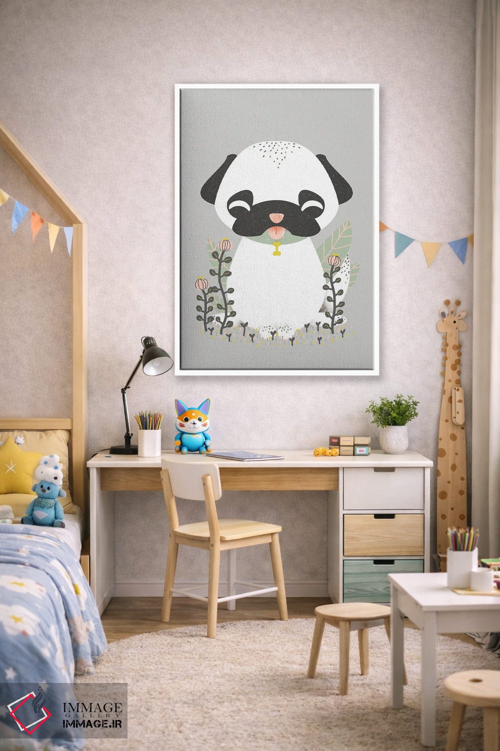 تابلو مینیمال حیوانات بامزه اثر کانزیلو - D2W