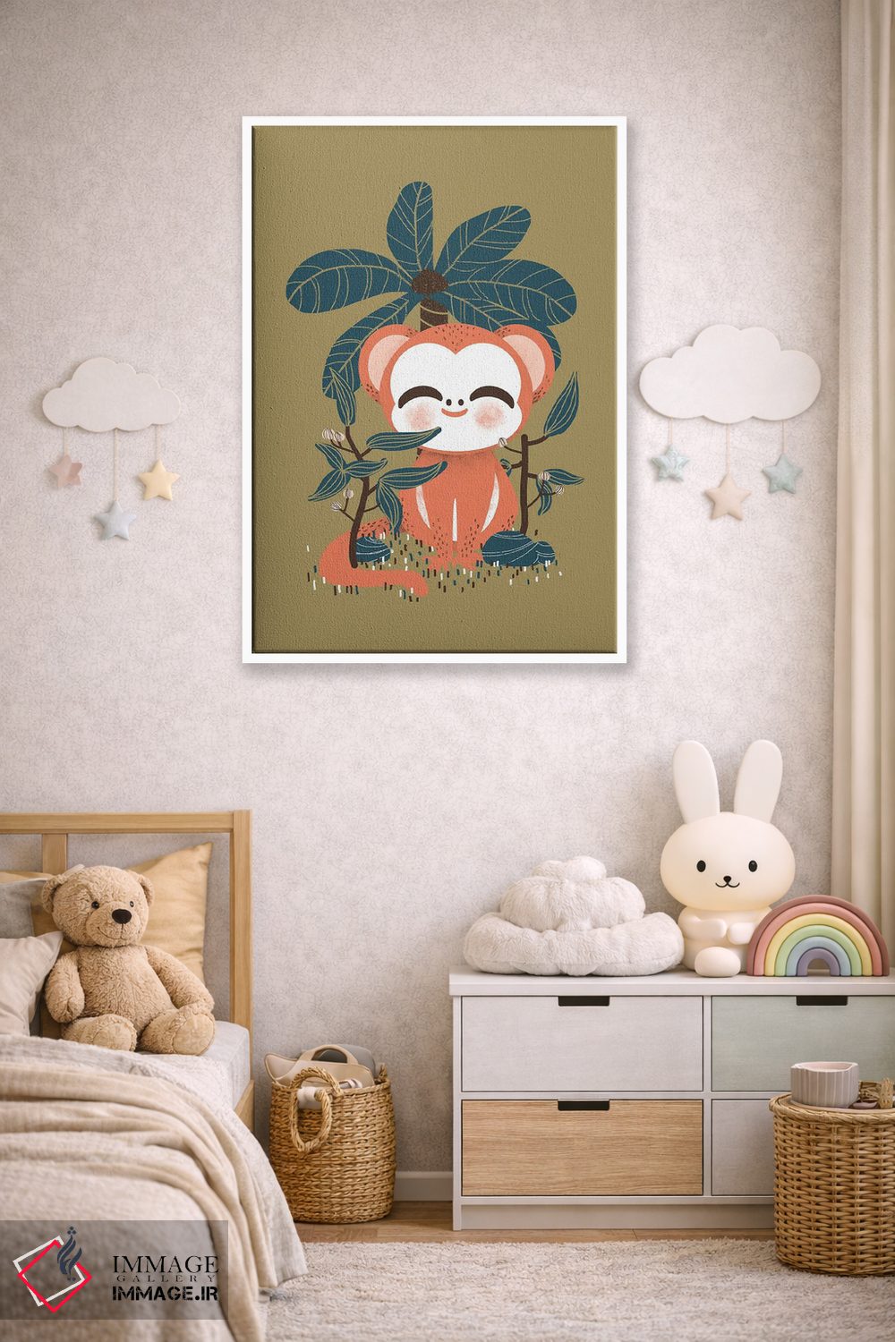 تابلو مینیمال حیوانات بامزه اثر کانزیلو - D4W