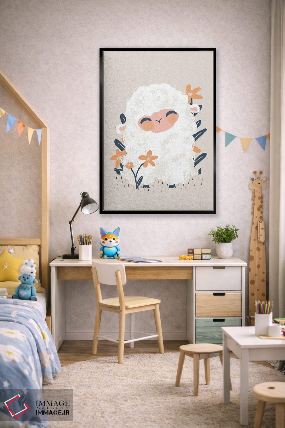 تابلو مینیمال حیوانات بامزه اثر کانزیلو - D2B