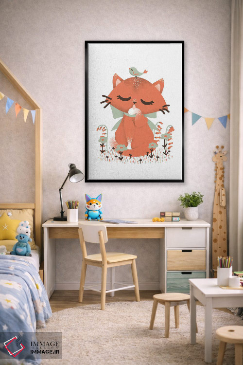 تابلو مینیمال حیوانات بامزه اثر کانزیلو - D2B