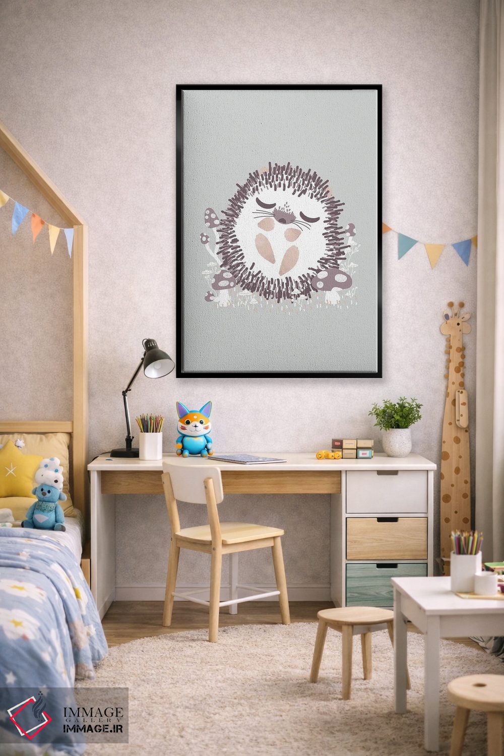 تابلو مینیمال حیوانات بامزه اثر کانزیلو - D3B